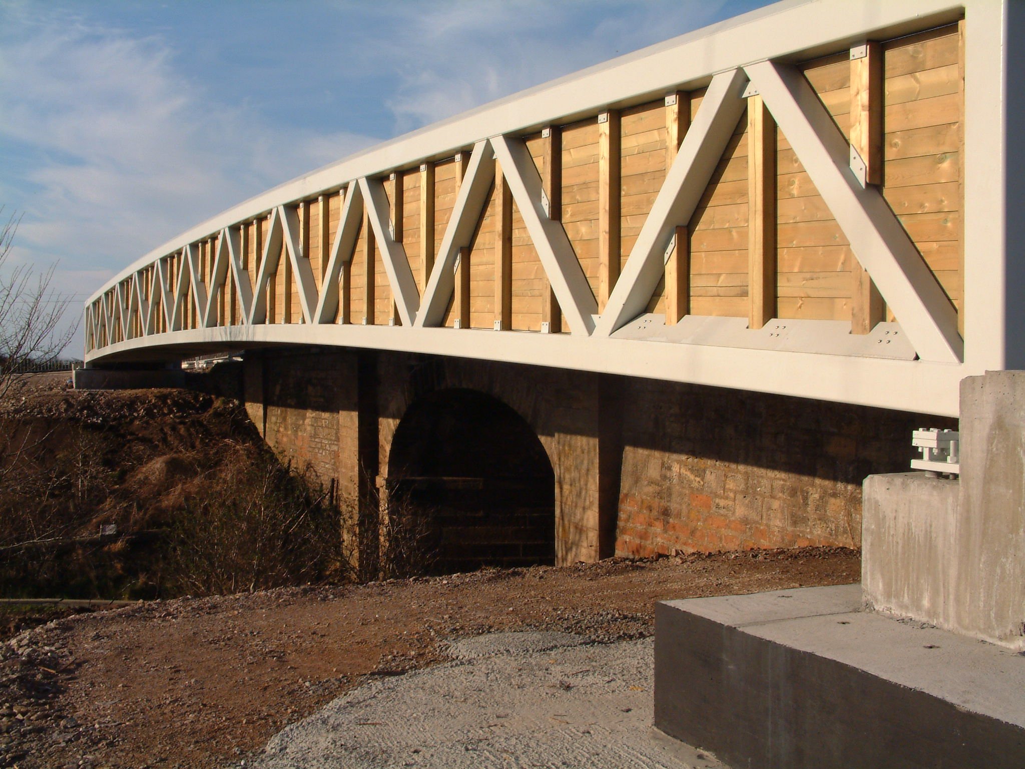 Grange Hall; Warren truss over rail bridge - Ref 2486